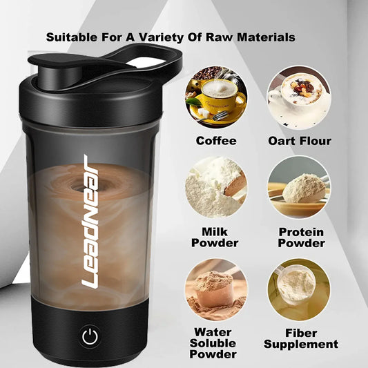 600ml Automatic Blender Cup | Portable USB Shaker for Protein, Milk Powder & Sports